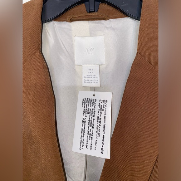 Brown Buttoned Blazer Size 0 - Picture 6 of 9
